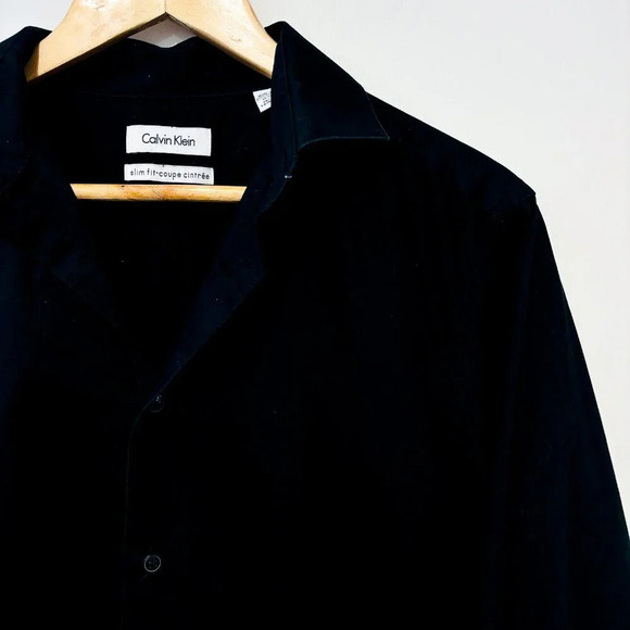 CALVIN KLEIN – Black dress shirt | Classic button-up * - Picture 3 of 8